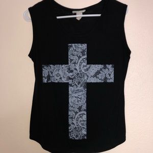 Black shirt with cross